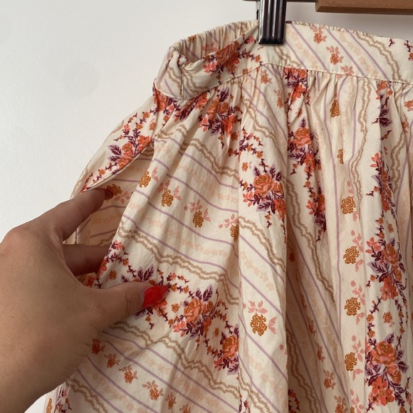 FREE PEOPLE Floral Cream Skirt - Picture 7 of 10